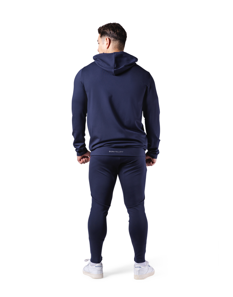 Standard Fit Stretch Pullover Hoodie - Navy