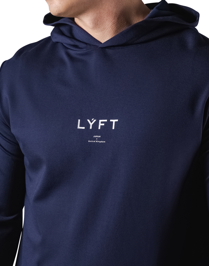 Standard Fit Stretch Pullover Hoodie - Navy