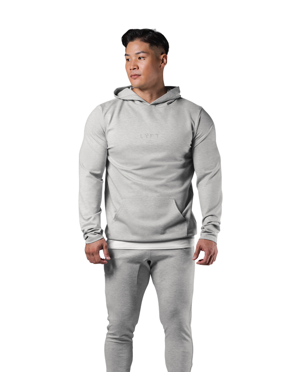 Standard Fit Stretch Pullover Hoodie - Grey