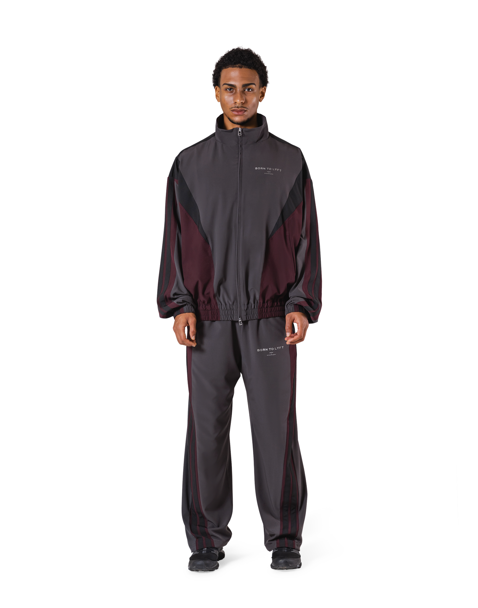 LYFT 2Line Oversize Jacket brown セットアップ 2LINE OVERSIZE TRACK LYFT 2Line Oversize Jacket brown セットアップ 2LINE OVERSIZE TRACK