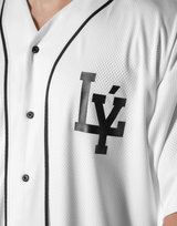 LÝ Logo Baseball Shirt - White