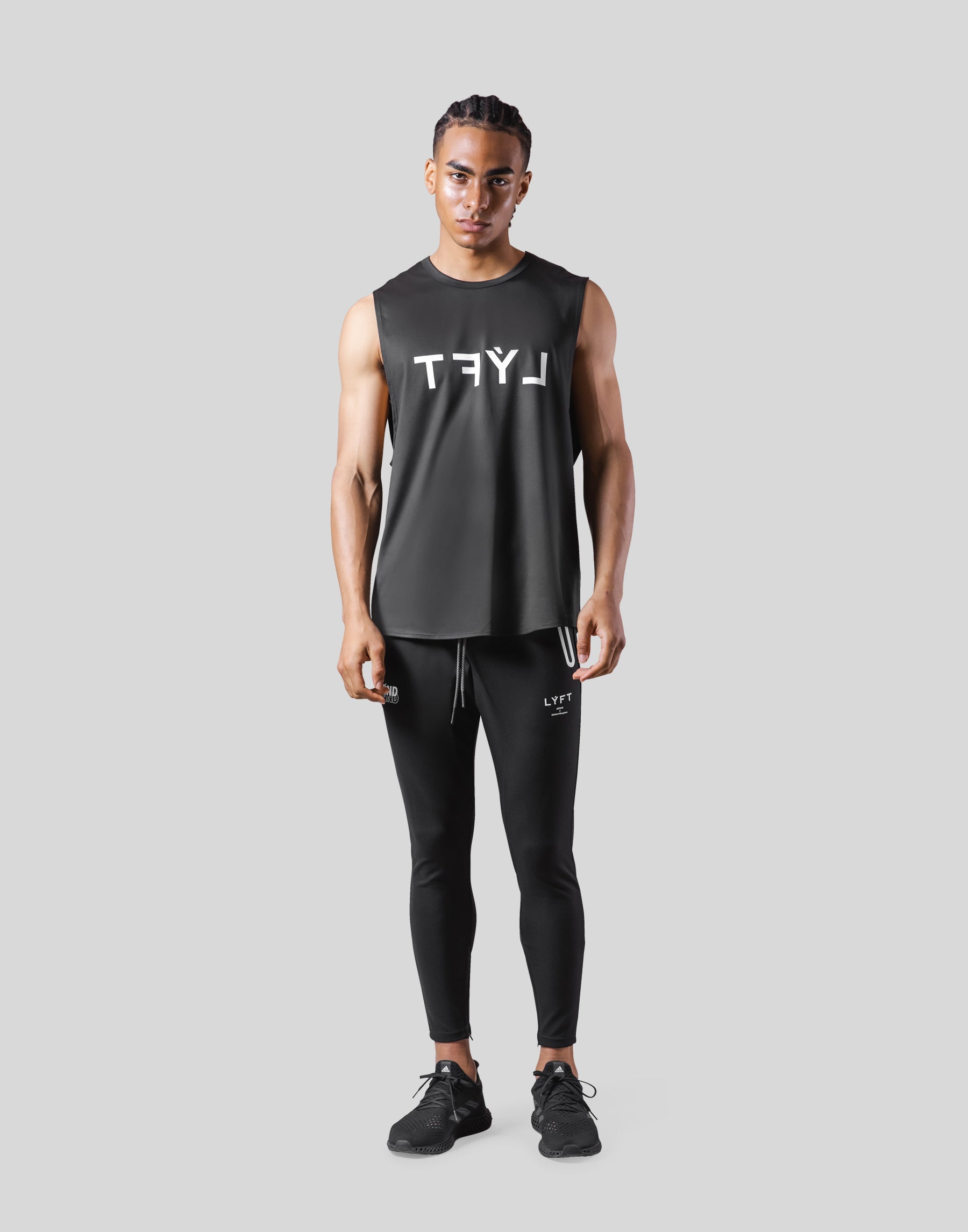 LYFT × WIND AND SEA タンクトップ ブラック LÝFT × WIND AND SEA Stretch Loose Fit Tanktop - Black