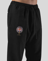 Emblem Oversize Sweat Pants - Black