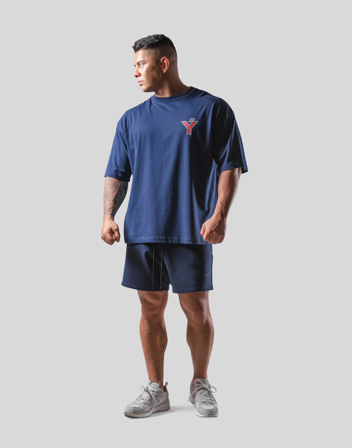 Multi Logo Big T-Shirt - Navy