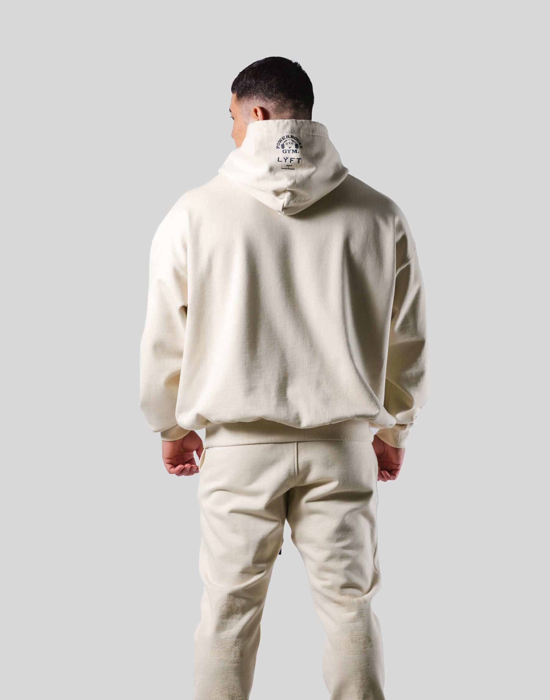 LÝFT × Power House Gym Oversize Sweat Hoodie - Ivory