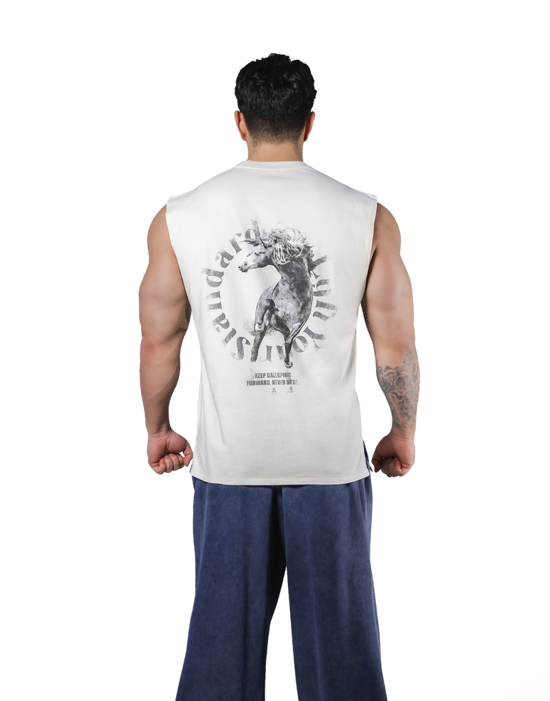 Horse Graphic Vintage Tanktop - Ivory