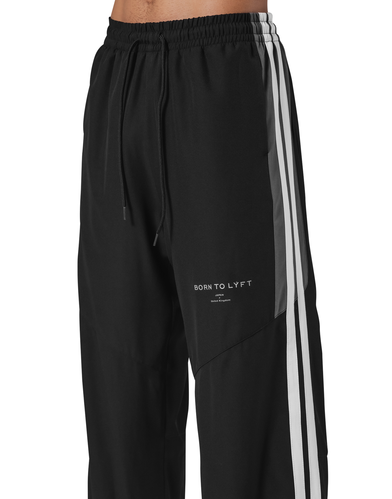 2Line Adjustable Wide Track Pants - Black – LÝFT 2Line Adjustable Wide Track Pants - Black – LÝFT