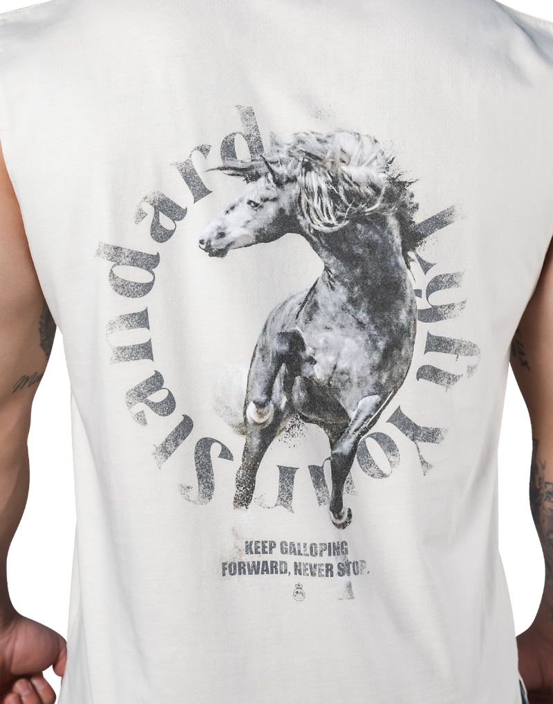 Horse Graphic Vintage Tanktop - Ivory