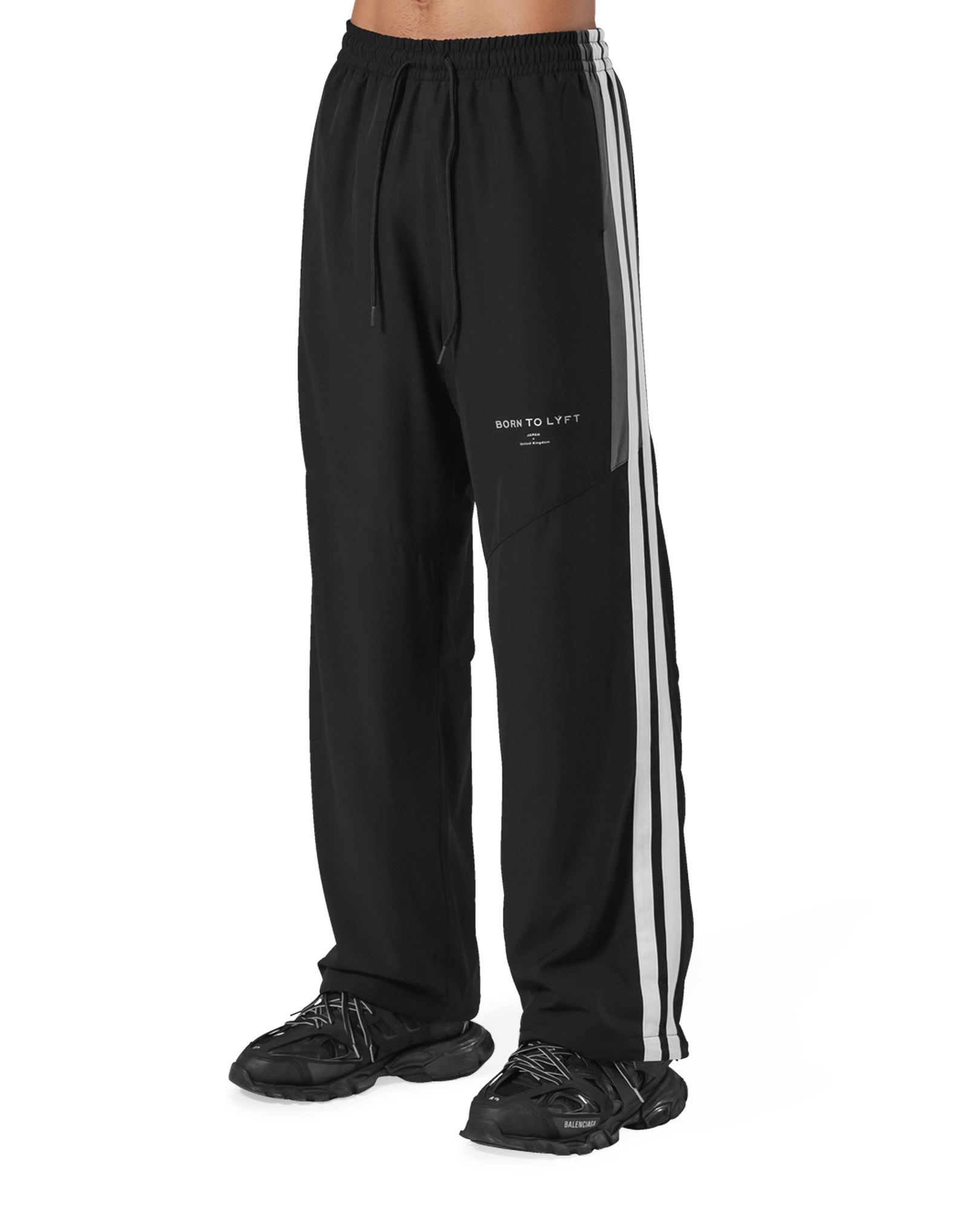 2Line Adjustable Wide Track Pants - Black – LÝFT 2Line Adjustable Wide Track Pants - Black – LÝFT