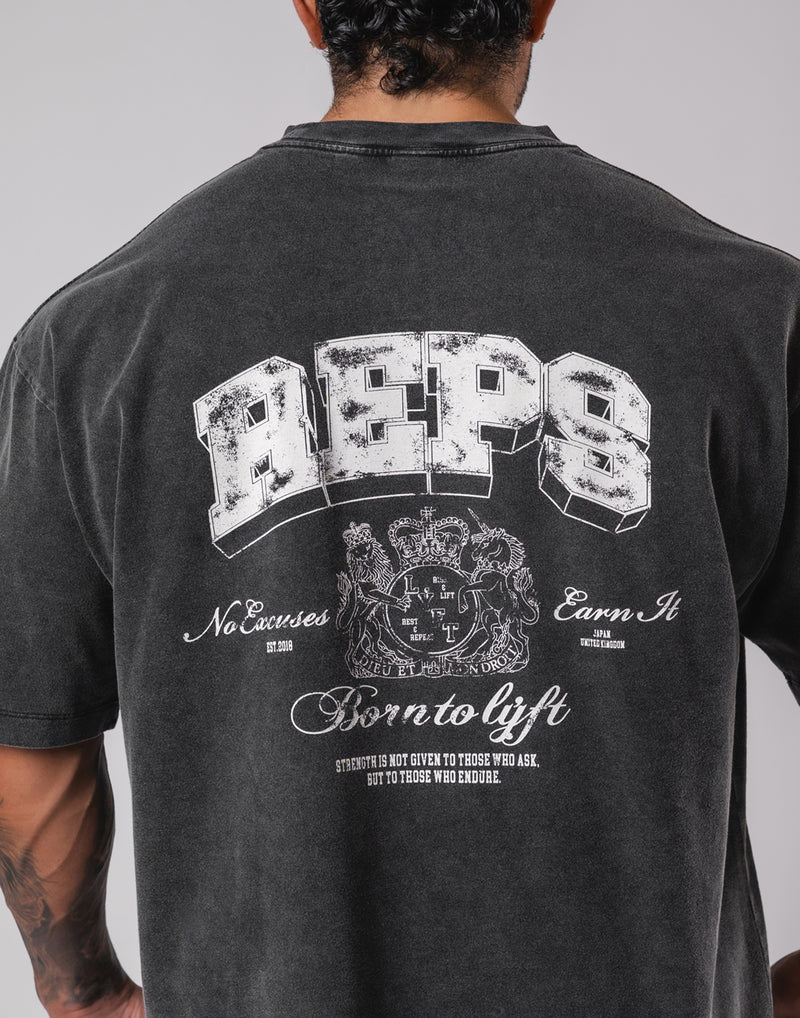 REPS Graphic Vintage Big T-Shirts - Black – LÝFT