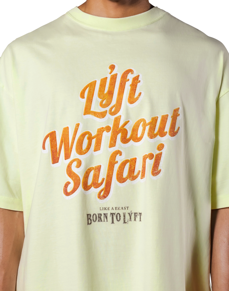 Safari Logo Vintage Big T-Shirt - Yellow
