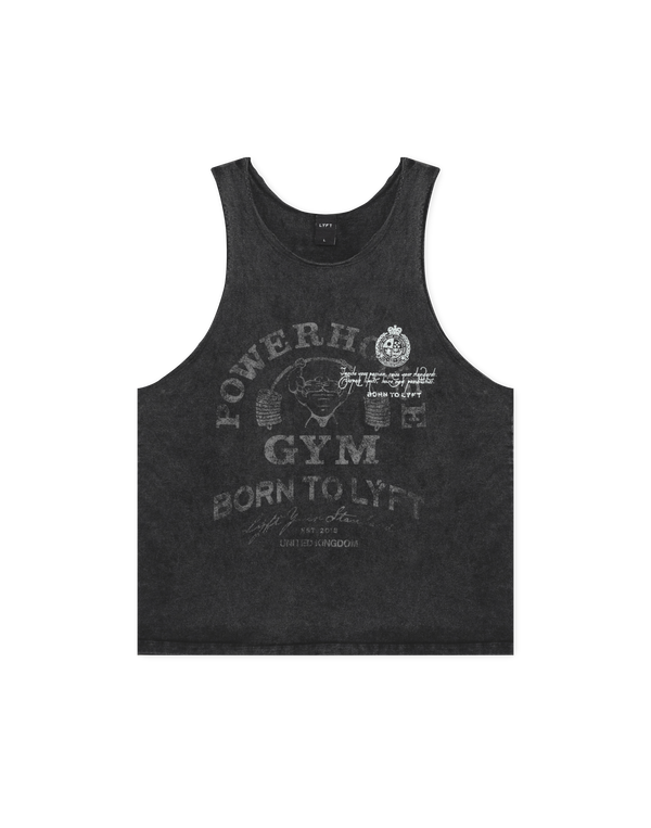 LÝFT × Power House Gym Vintage Relax Tanktop - Black