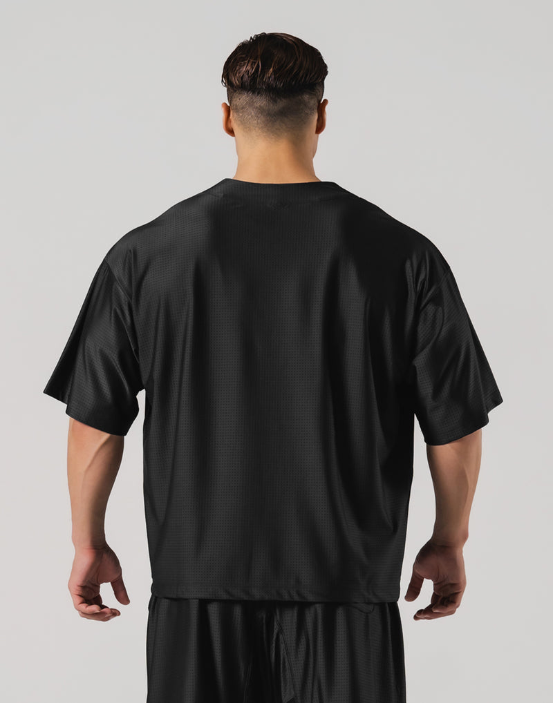 Script Logo Mesh Baseball Shirt - Black – LÝFT