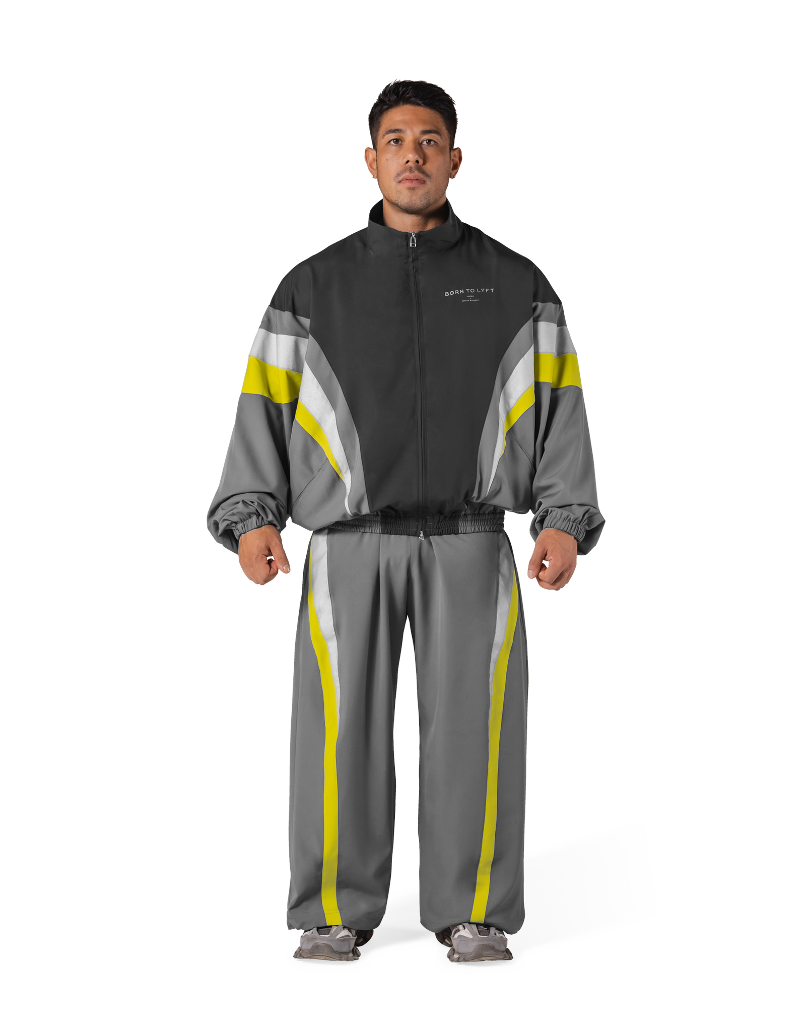 2Line Oversize Track Jacket V.2 - D.Grey – LÝFT