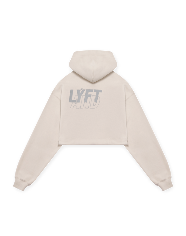 LÝFT × WIND AND SEA Wide Cropped Hoodie - Ivory