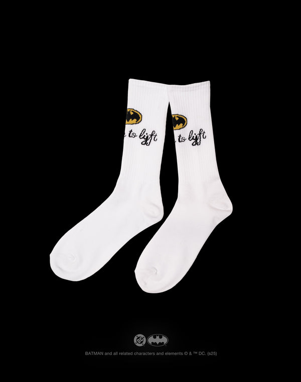 BATMAN / Bat Signal Socks - White