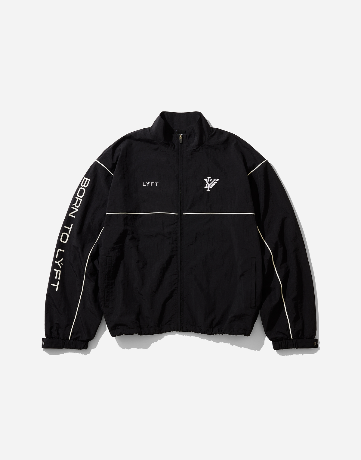 BORN TO LÝFT Racing Nylon Jacket - Black