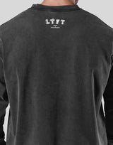 College Logo Vintage Long T-Shirt - Black