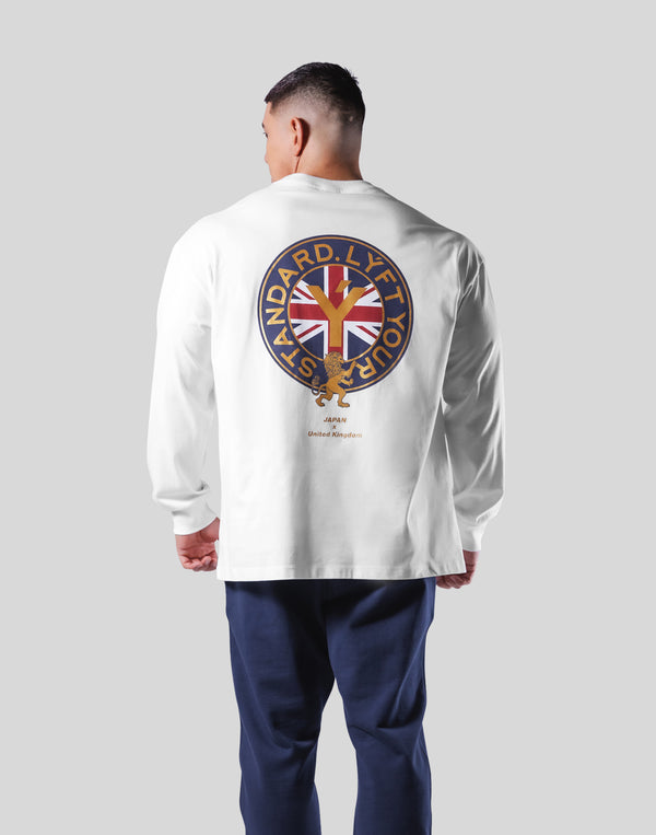 Back Emblem Long T-Shirt - White