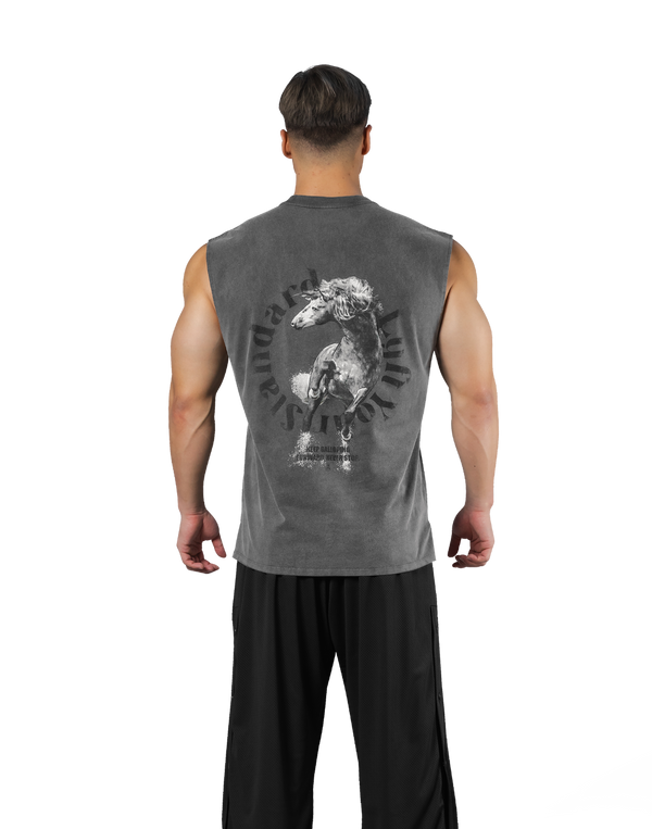 Horse Graphic Vintage Tanktop - D.Grey