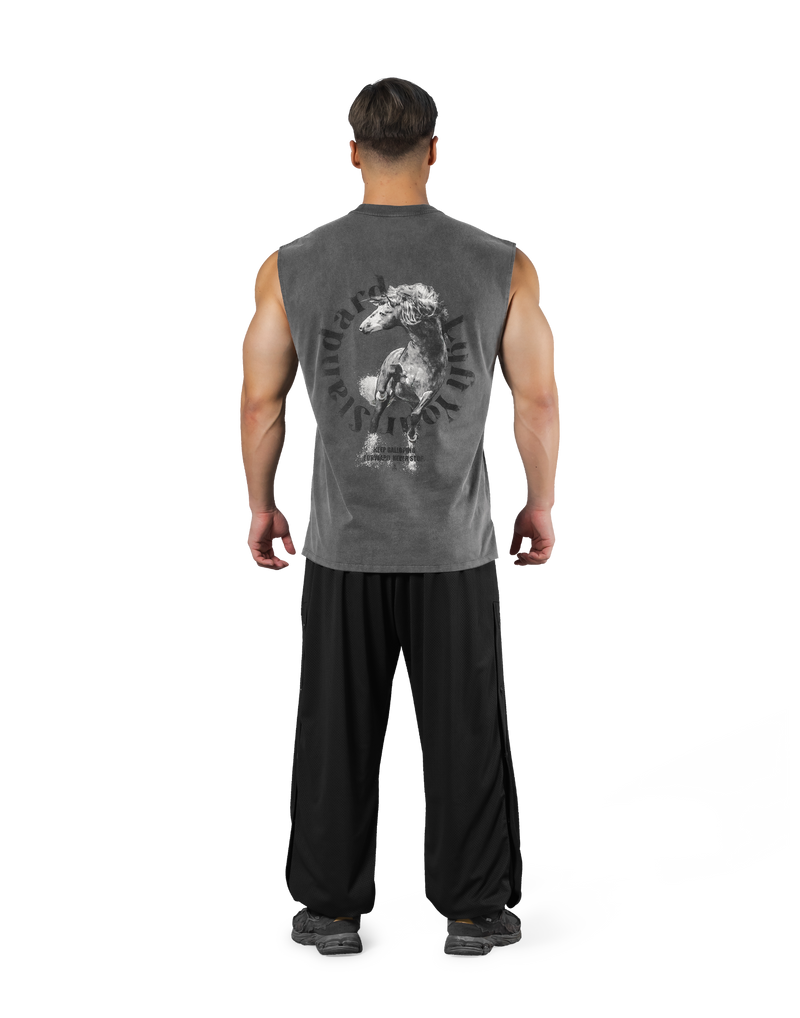Horse Graphic Vintage Tanktop - D.Grey
