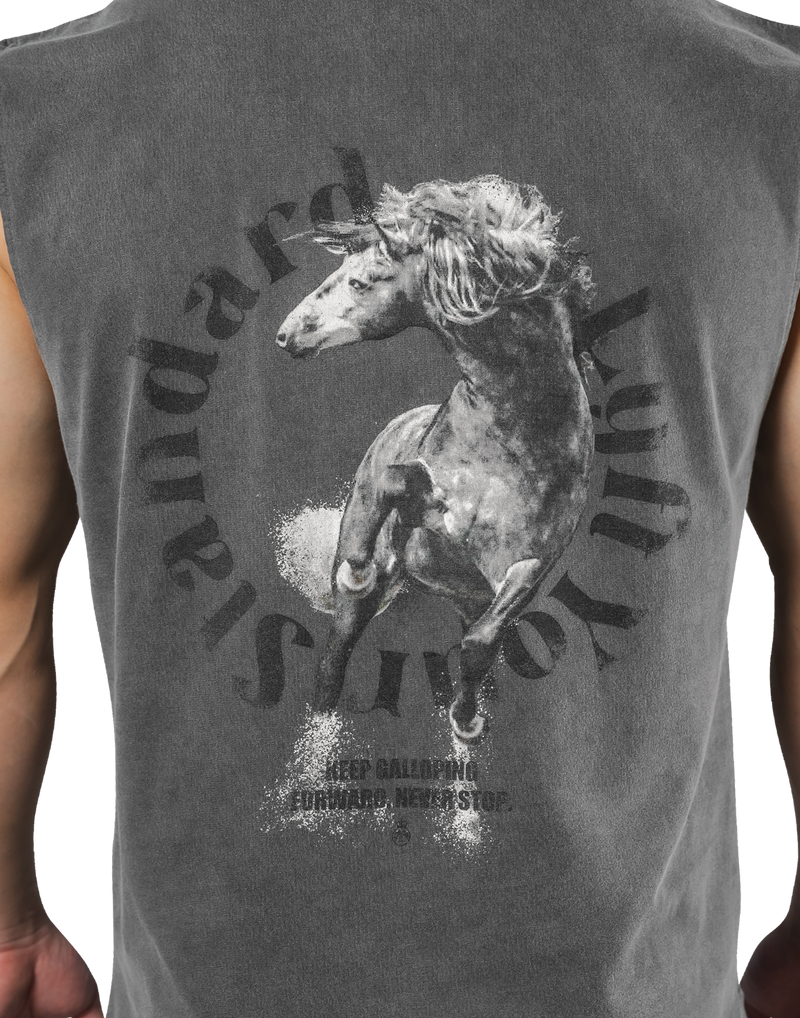 Horse Graphic Vintage Tanktop - D.Grey