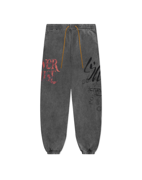 LÝFT × Power House Gym Sweat Vintage Pants - D.Grey