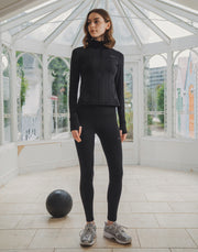 LYCRA® Brushed Inside Standard Leggings - Black