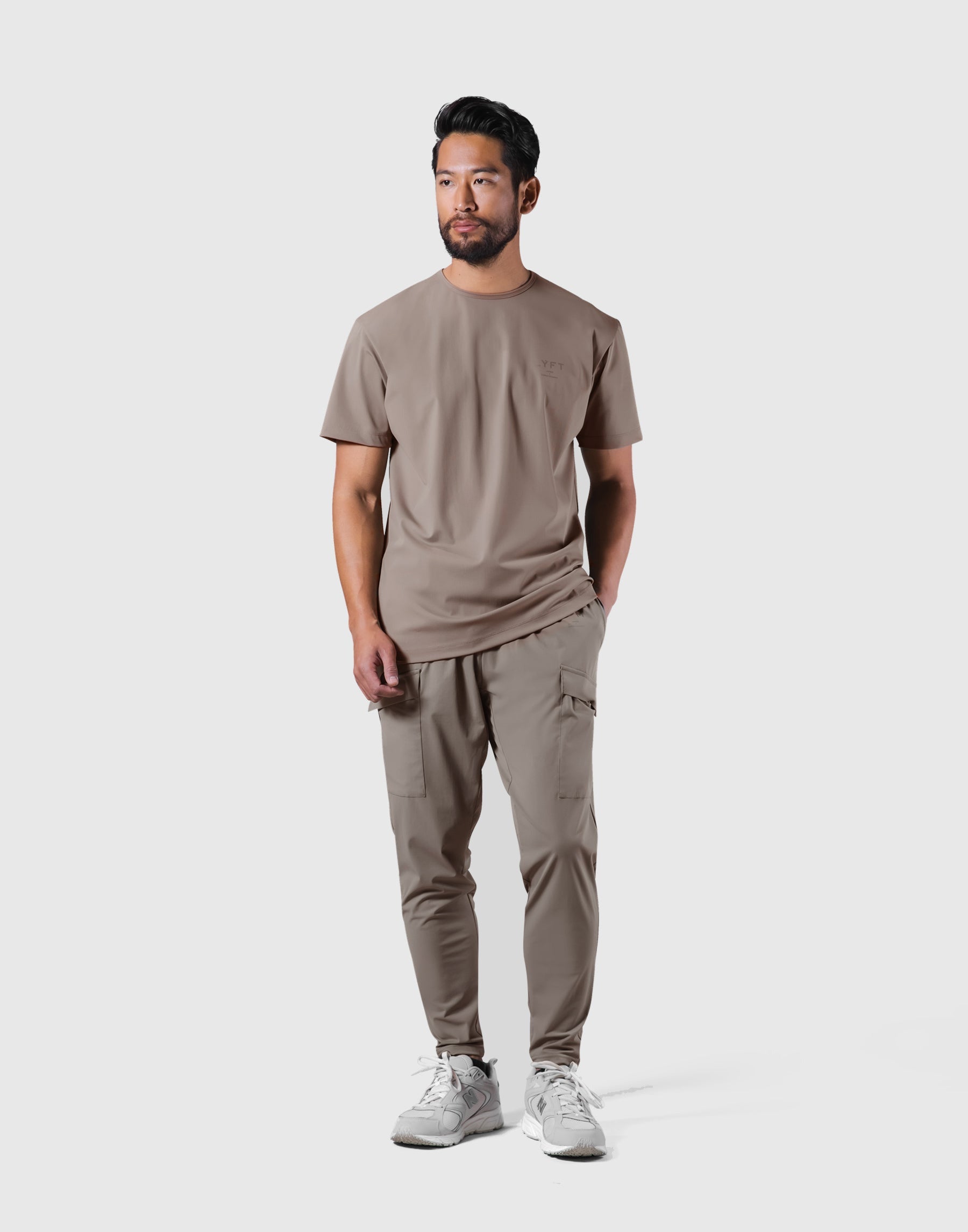 Stretch Waffle Nylon Standard T-Shirt - Sand – LÝFT