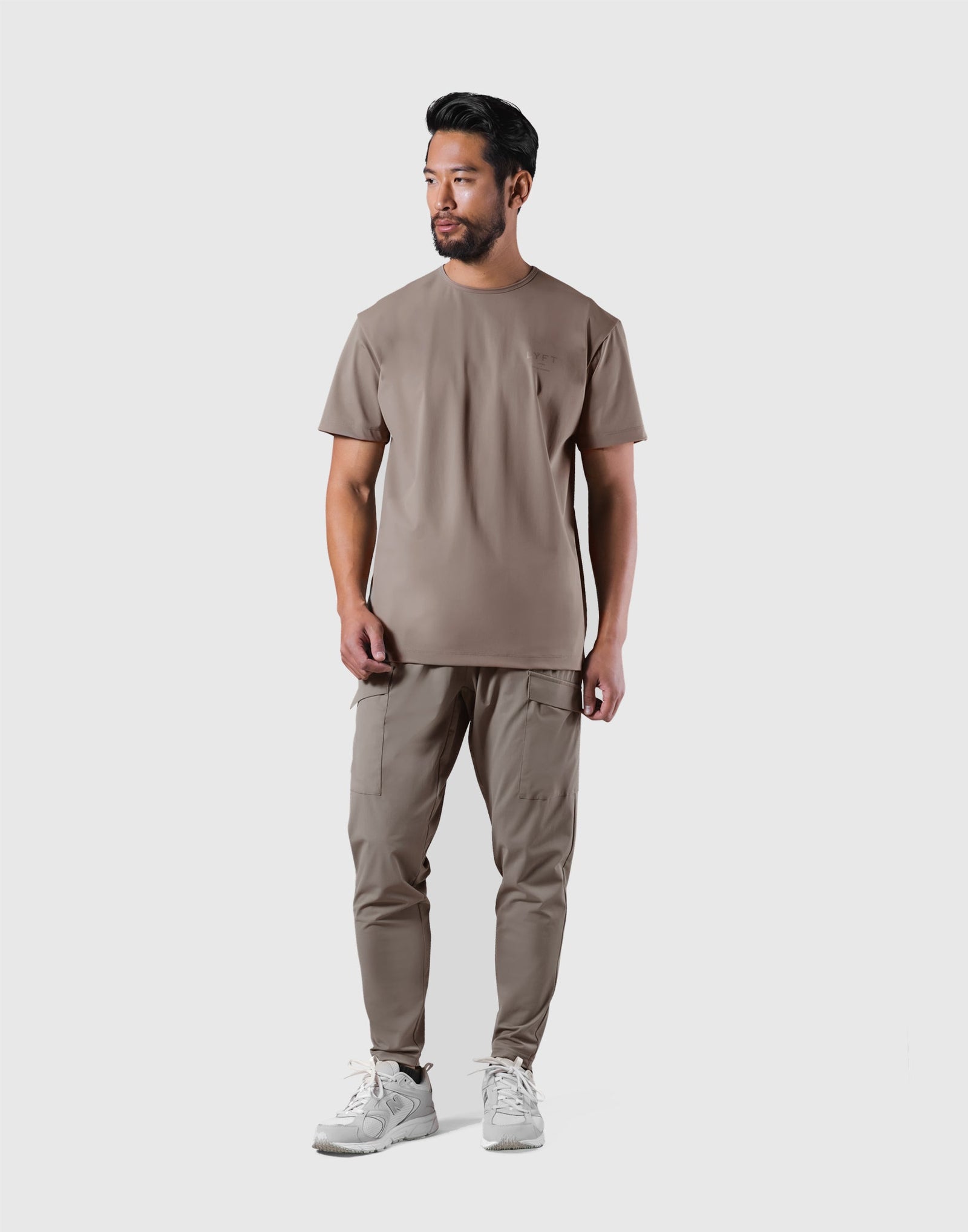 Stretch Waffle Nylon Standard T-Shirt - Sand – LÝFT