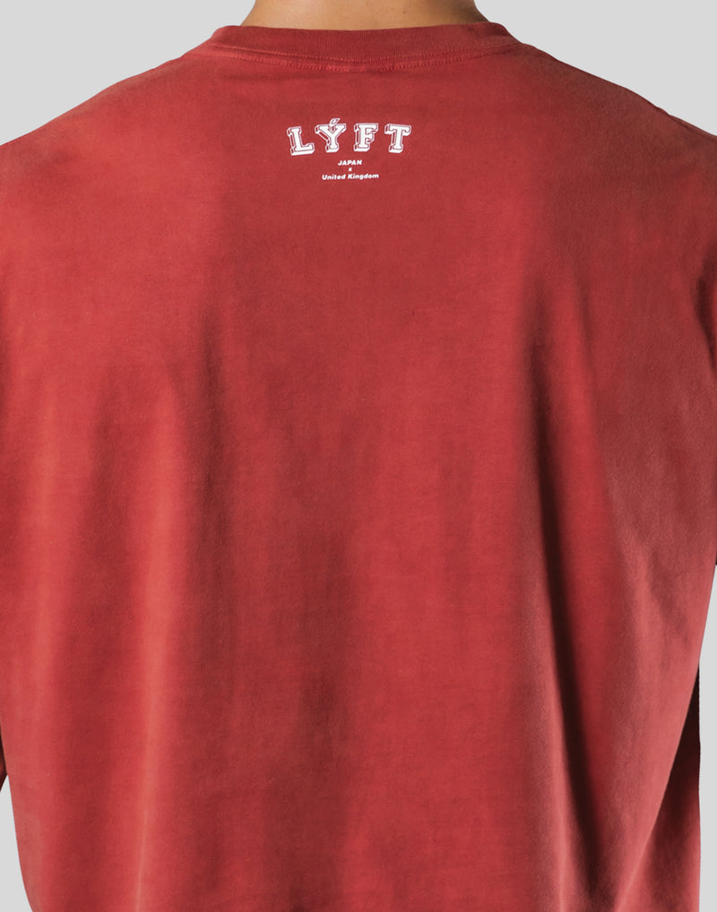 College Logo Vintage Long T-Shirt - Red – LÝFT