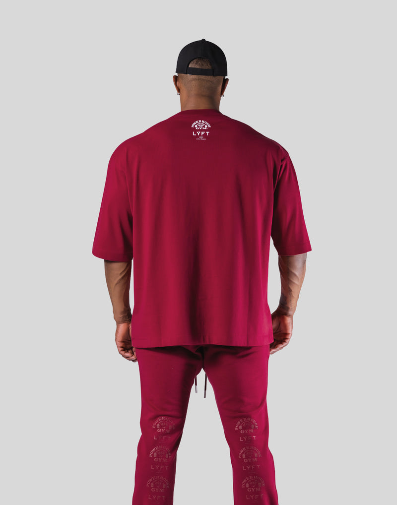 LÝFT × Power House Gym Extra Big T-Shirt - Red