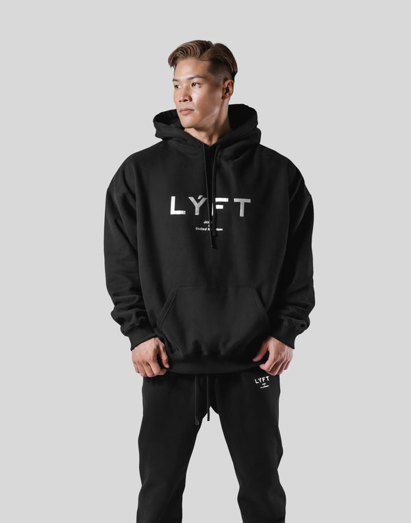 New Flag Oversize Sweat Hoodie - Black