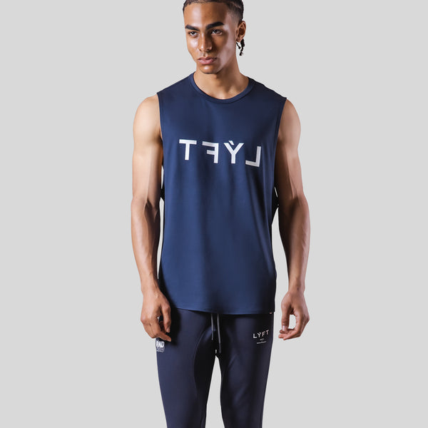 LÝFT × WIND AND SEA Stretch Loose Fit Tanktop - Navy