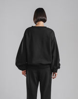 Sorona® Ring Logo Crewneck Sweat - Black