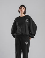 Sorona® Ring Logo Crewneck Sweat - Black