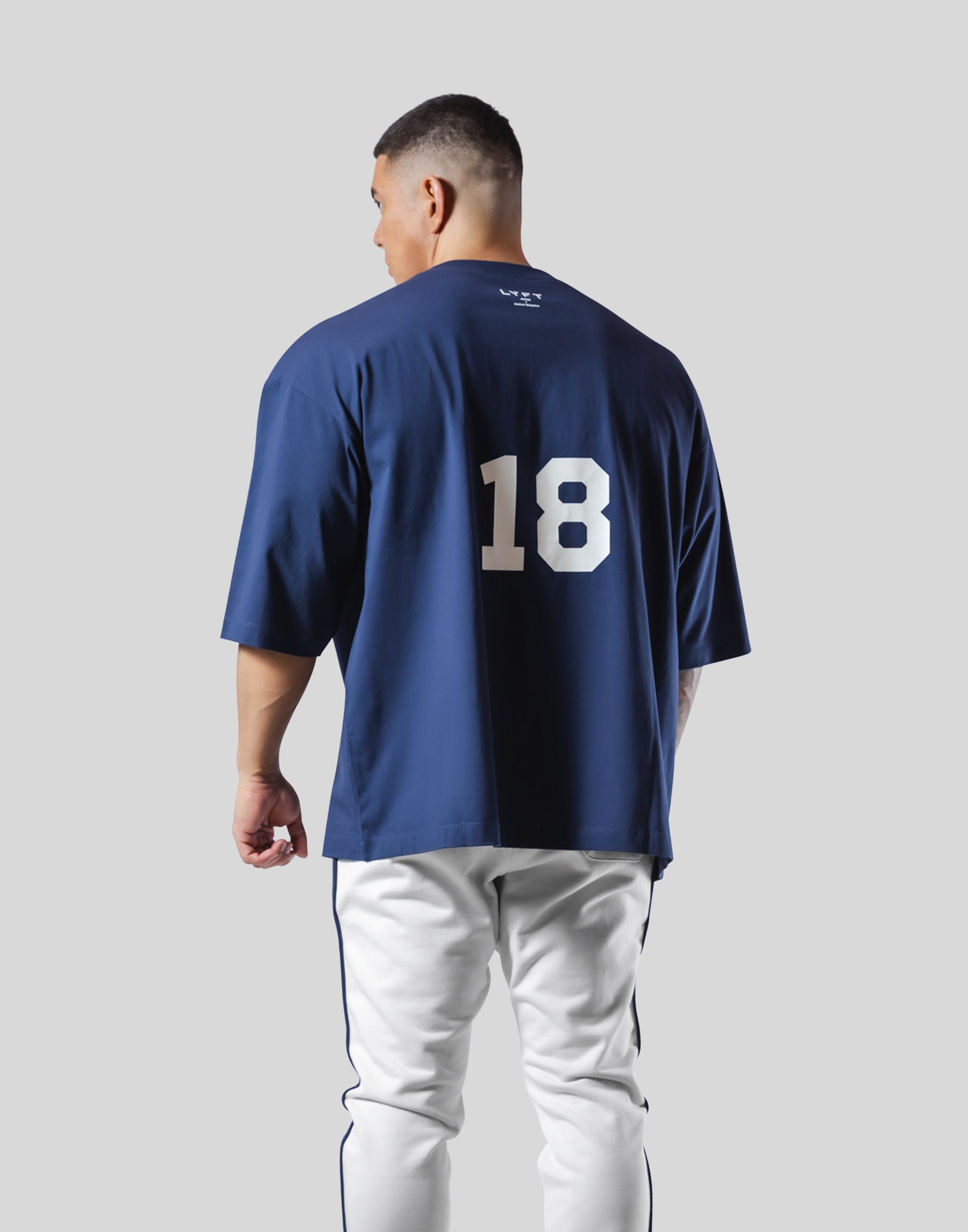 18 Logo Extra Big T-Shirt - Navy – LÝFT