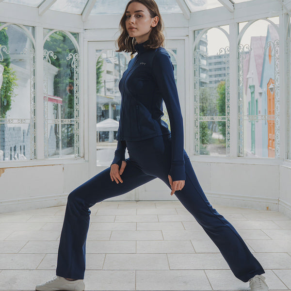 LYCRA® Brushed Inside Flare Leggings - Navy – LÝFT