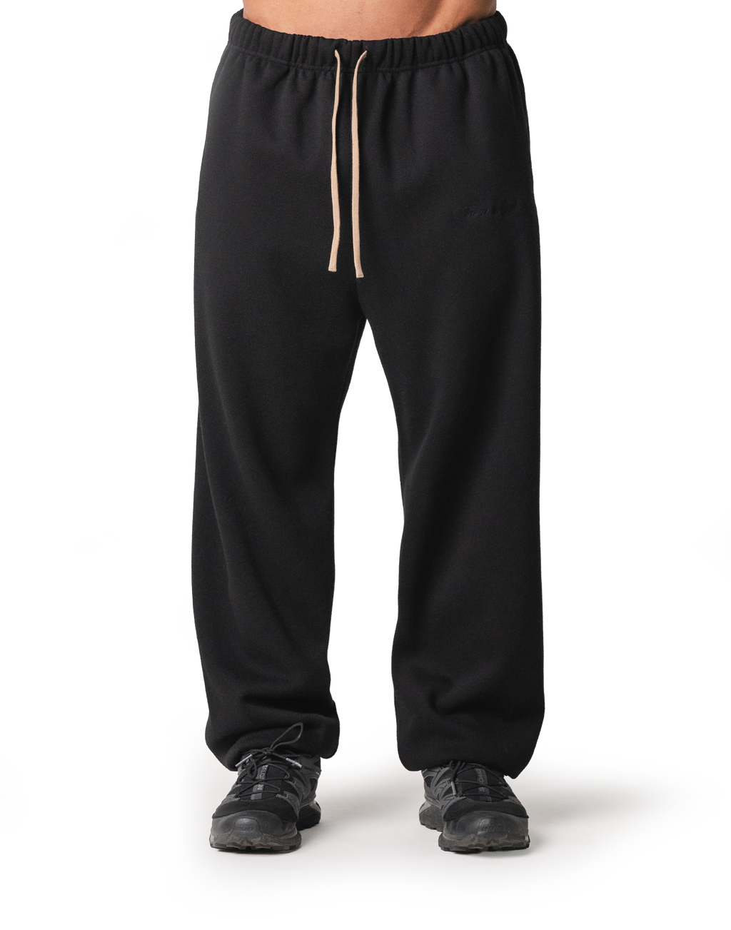 Wool Like Wide Long Pants - Black – LÝFT