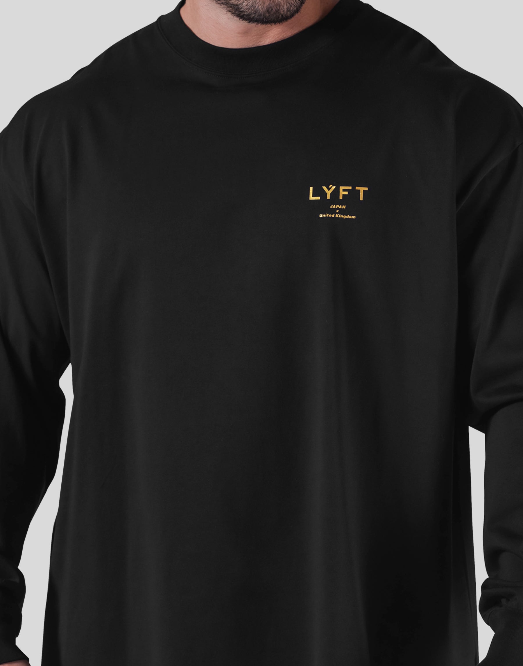 Back Emblem Long T-Shirt - Black – LÝFT