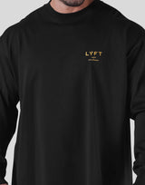 Back Emblem Long T-Shirt - Black