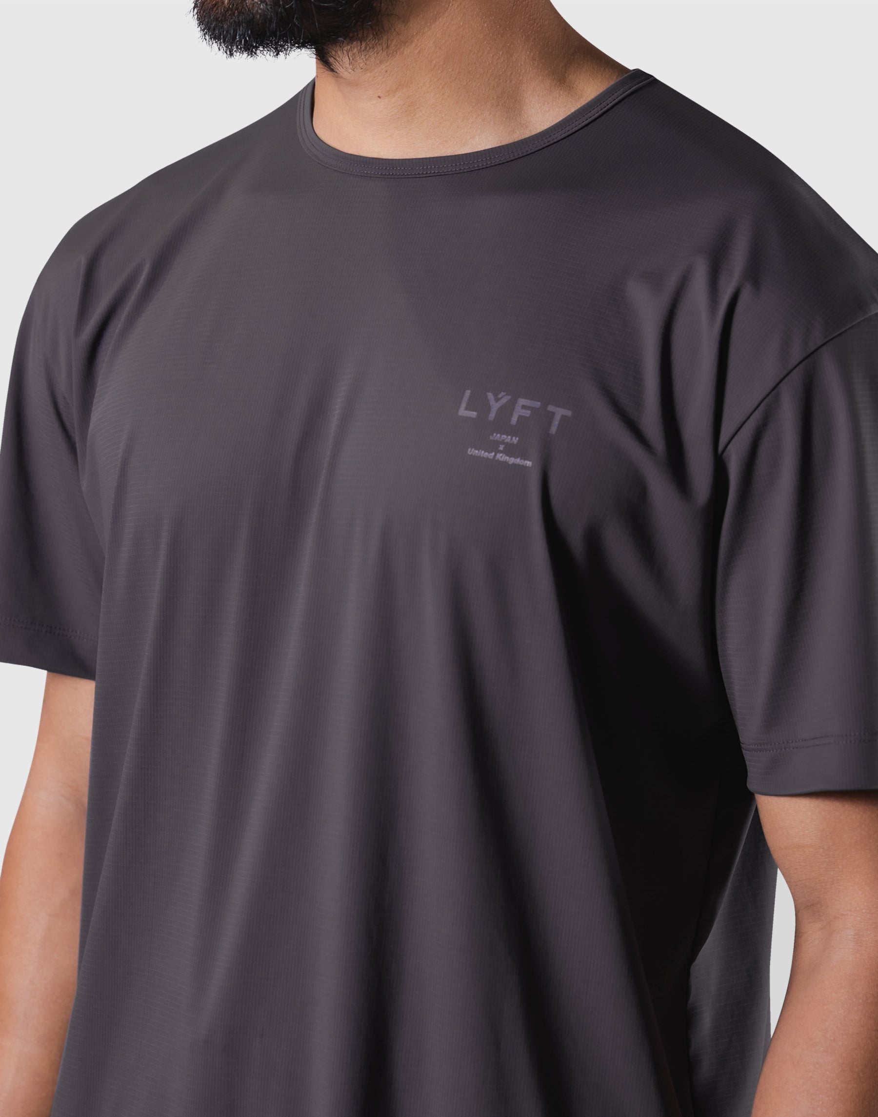 LYFT Side Waffle Pattern Long T-シャツL Stretch Waffle Nylon Standard T-Shirt - D.Grey – LÝFT