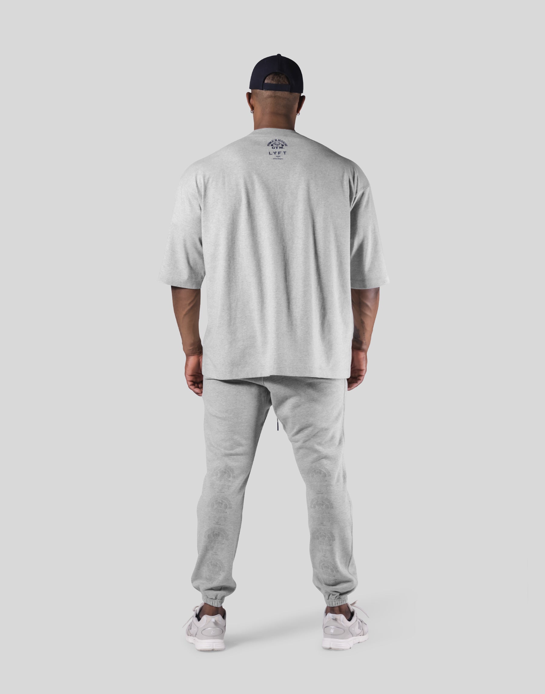 LÝFT × Power House Gym Extra Big T-Shirt - Grey