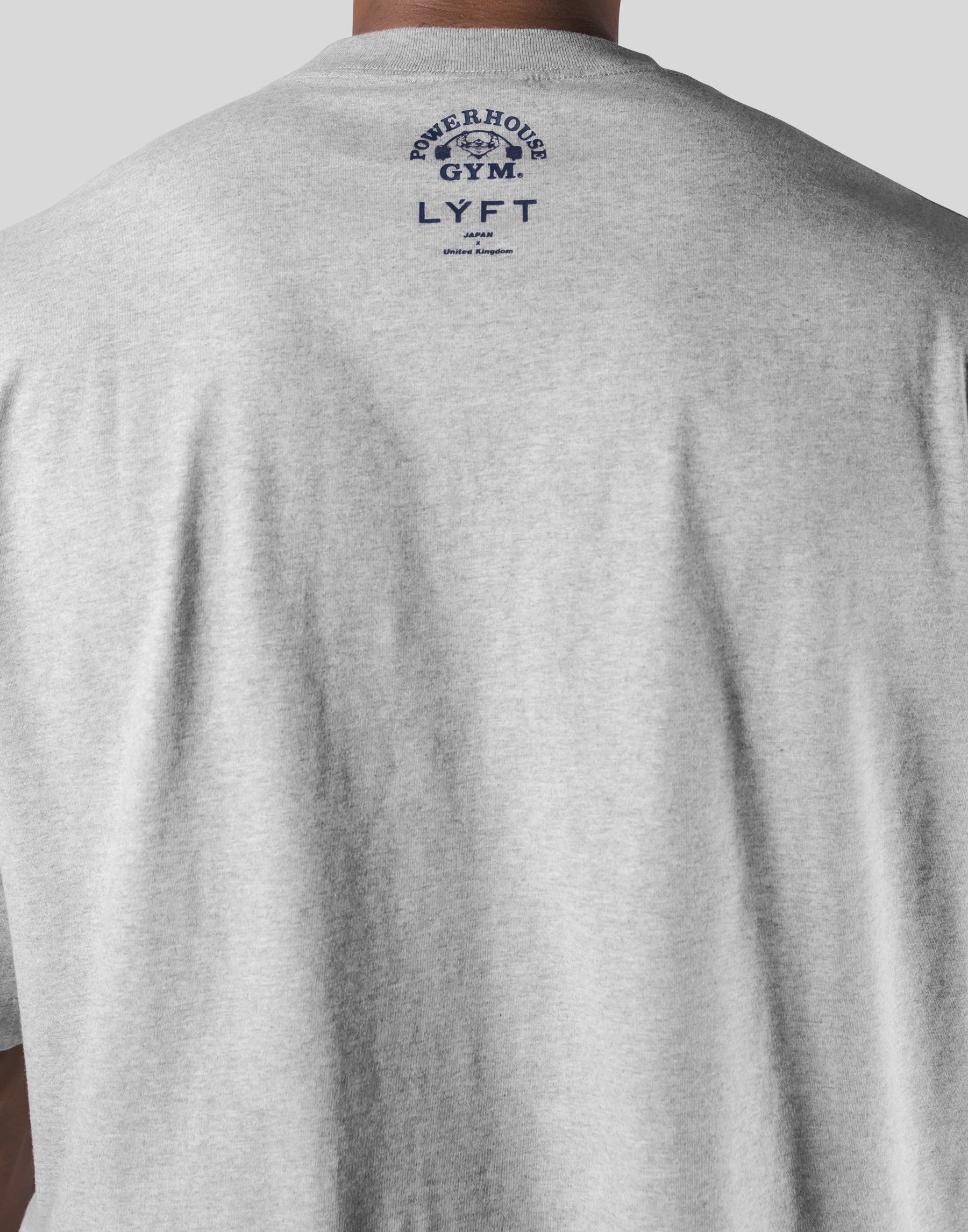 LÝFT × Power House Gym Extra Big T-Shirt - Grey