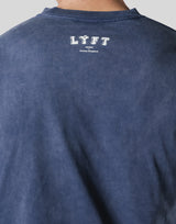 College Logo Vintage Long T-Shirt - Navy