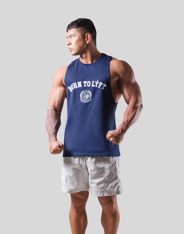 College Logo Drop Tanktop - Navy