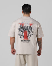 Vintage Statue Y Graphic Vintage Big T-Shirt - Ivory