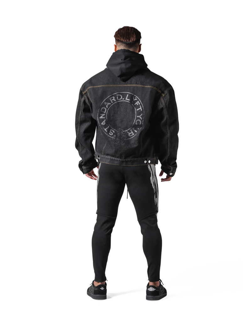 Back Emblem Denim Jacket - Black – LÝFT Back Emblem Denim Jacket - Black – LÝFT