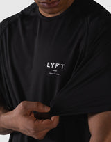 LÝFT Athletic Mesh Raglan Sleeve T-Shirt - Black
