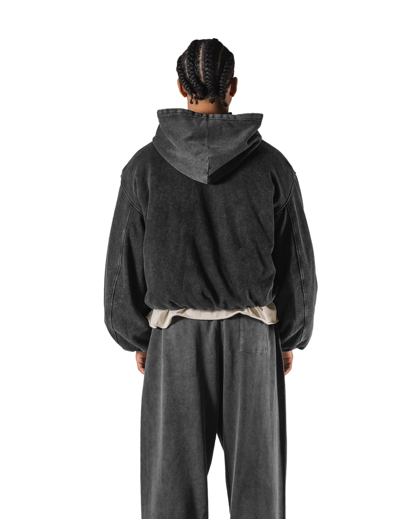 SWITCH LAYER™ Vintage Hoodie | MA-1 Puffer Jacket - Black